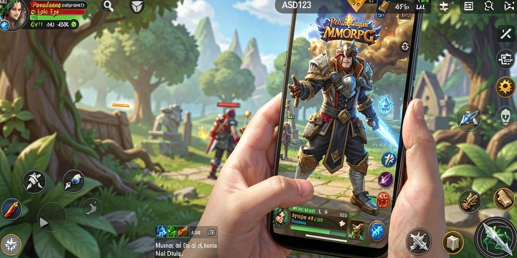 Gameplay mendebarkan di dunia MMORPG ASD123.