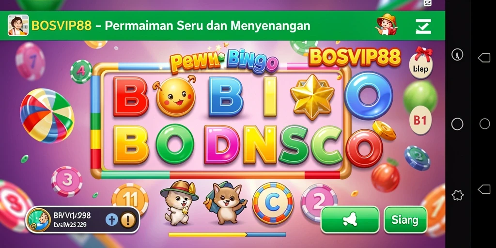 Tampilan gameplay seru dalam BOSVIP88 Bingo.