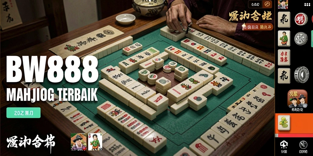 Tampilan gameplay BW888 dengan berbagai ubin Mahjong yang berwarna-warni.