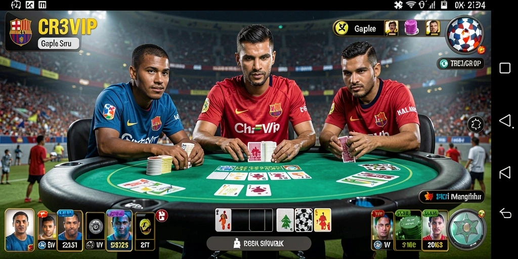 Tampilan seru dari game Gaple CR7VIP yang menarik dan interaktif.