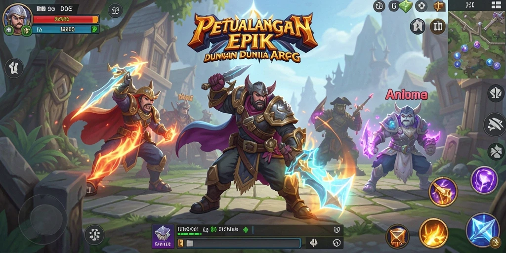 Tampilan aksi seru dalam gameplay ARPG D06.