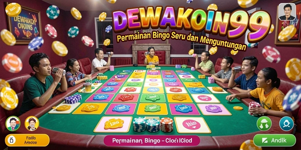 Tampilan seru gameplay Bingo di DEWAKOIN99 dengan berbagai hadiah.