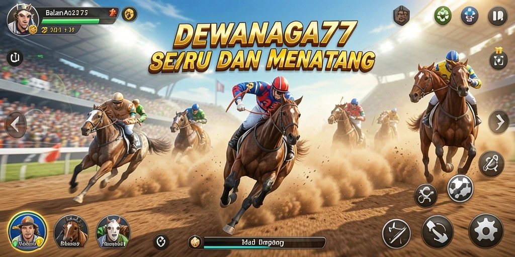 Tampilan gameplay balapan seru di DEWANAGA77