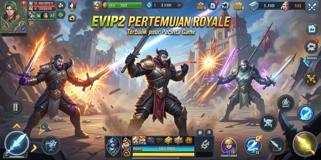Tangkapan layar dari gameplay EVIP2 yang menunjukkan aksi seru dalam pertempuran Battle Royale.