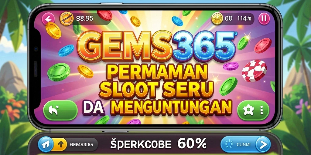 Tampilan gameplay GEMS365 yang menarik dan penuh warna.