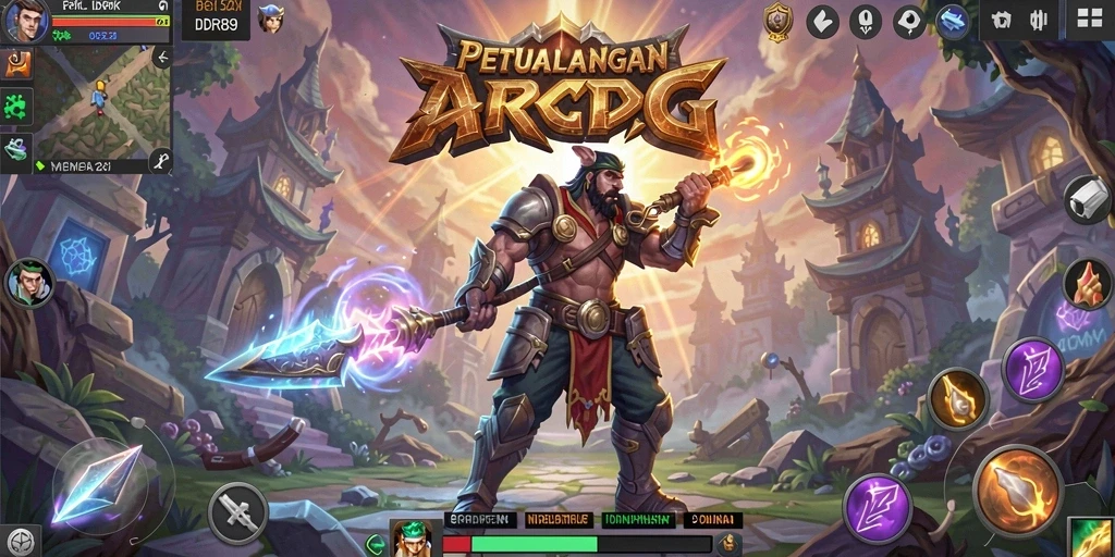 Screenshot gameplay IDR89 menampilkan pertarungan epik dengan musuh menantang.