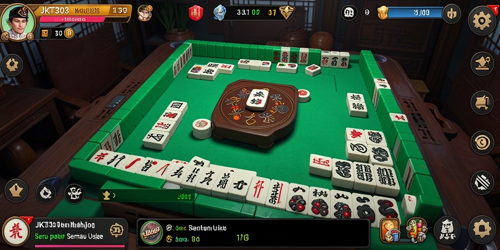 Tampilan gameplay menarik dari JKT303 dengan grafik Mahjong yang memukau.