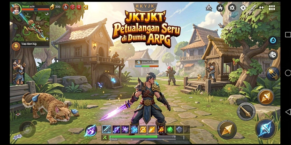 Tangkapan layar dari gameplay JKTJKT yang menampilkan aksi pertarungan seru.
