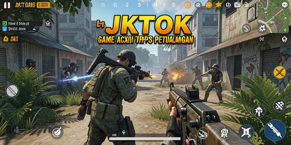 Tangkapan layar gameplay JKTOK yang mendebarkan dan penuh aksi.