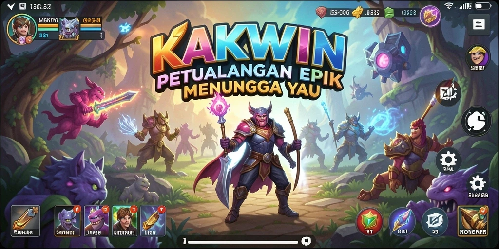 Tangkapan layar gameplay KAKWIN yang menunjukkan aksi petualangan yang mendebarkan.