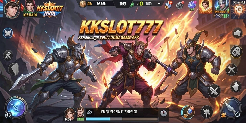 Screenshot KKSLOT777 menampilkan aksi pertarungan yang intens dan karakter-karakter yang menakjubkan.