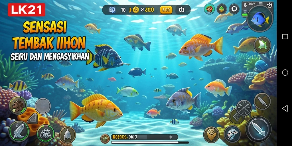 Gameplay seru di LK21 dengan aksi menembak ikan.