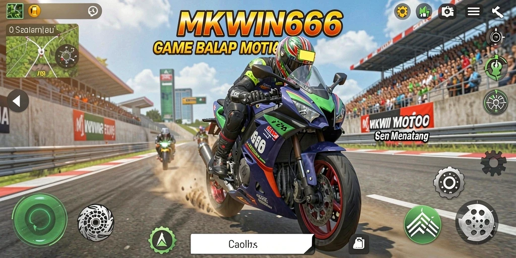 Gameplay seru dan grafis menawan dari MKWIN666 dalam balap motor.