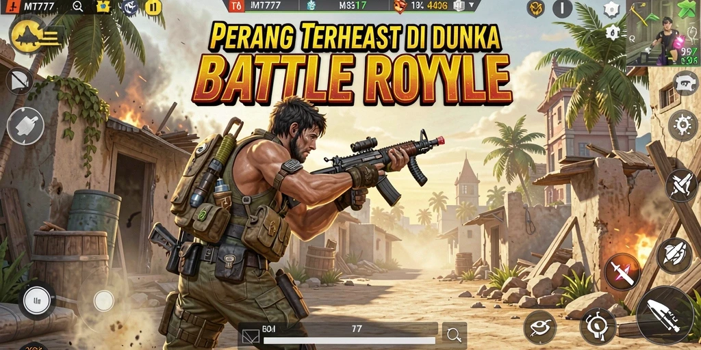 Gameplay seru MT777 dalam pertempuran Battle Royale.