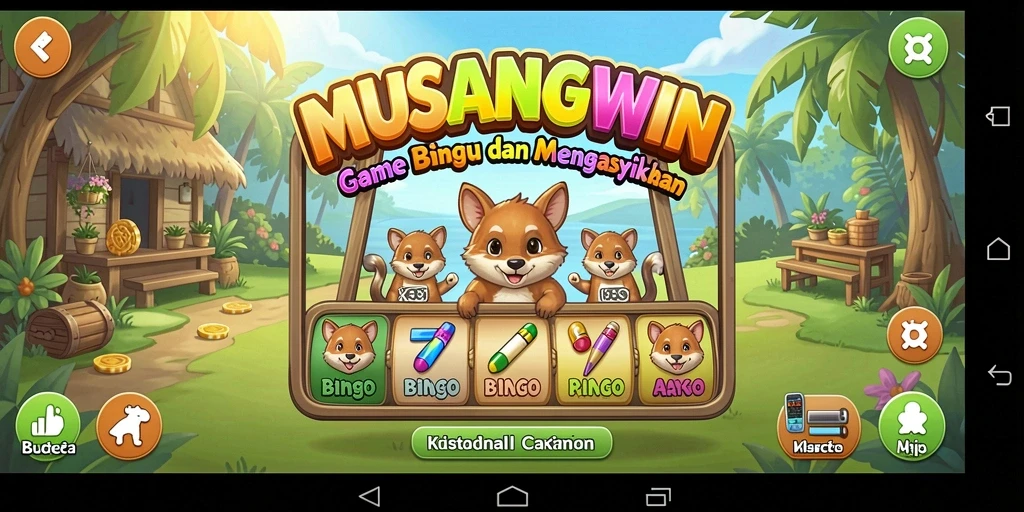 Tampilan menarik dan gameplay seru di MUSANGWIN.