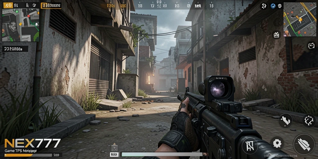 Tangkapan layar NEX777 menampilkan aksi seru dalam gameplay TPS.