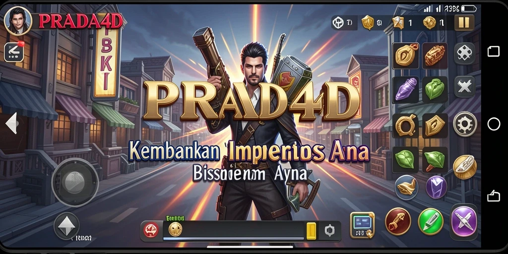 Tampilan gameplay PRADA4D yang mengasyikkan dalam membangun bisnis.