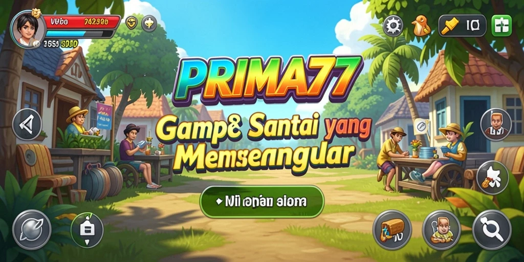 Tampilan gameplay seru dari PRIMA77 yang penuh aksi.