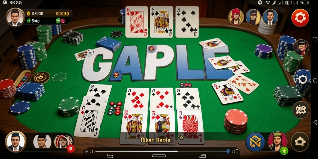 Screenshot gameplay RKGG menampilkan momen mendebarkan saat bermain Gaple.