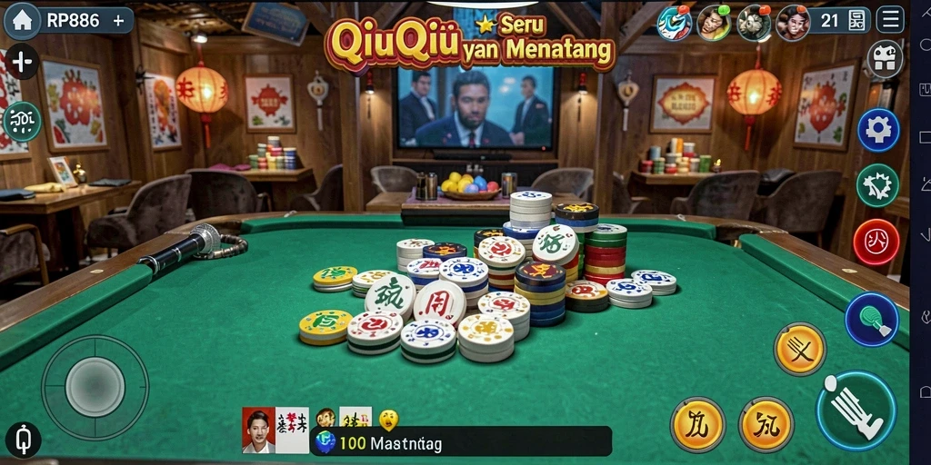 Screenshot gameplay QiuQiu RP886 yang menarik dan kompetitif.