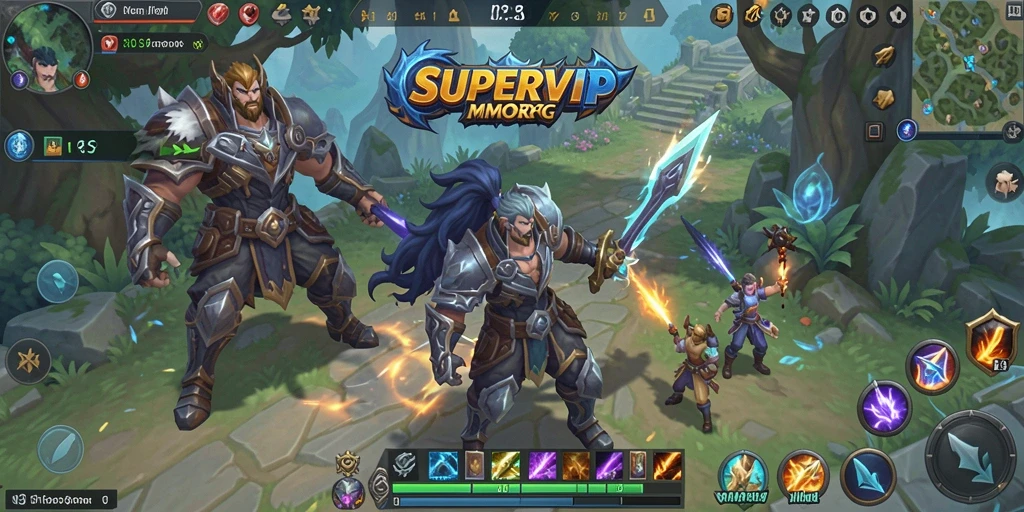 Tampilan gameplay seru di dunia MMORPG SUPERVIP.