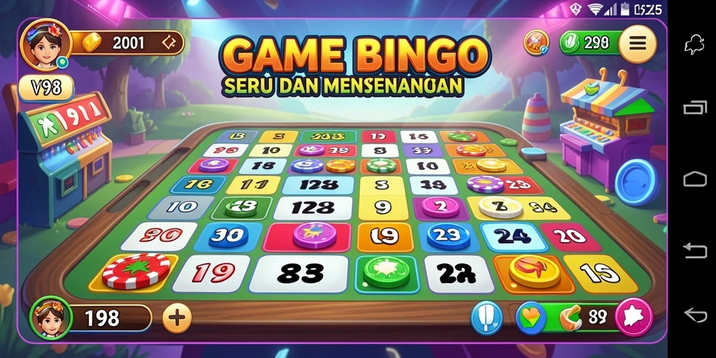 Screenshot utama V98 menampilkan gameplay Bingo yang menegangkan.