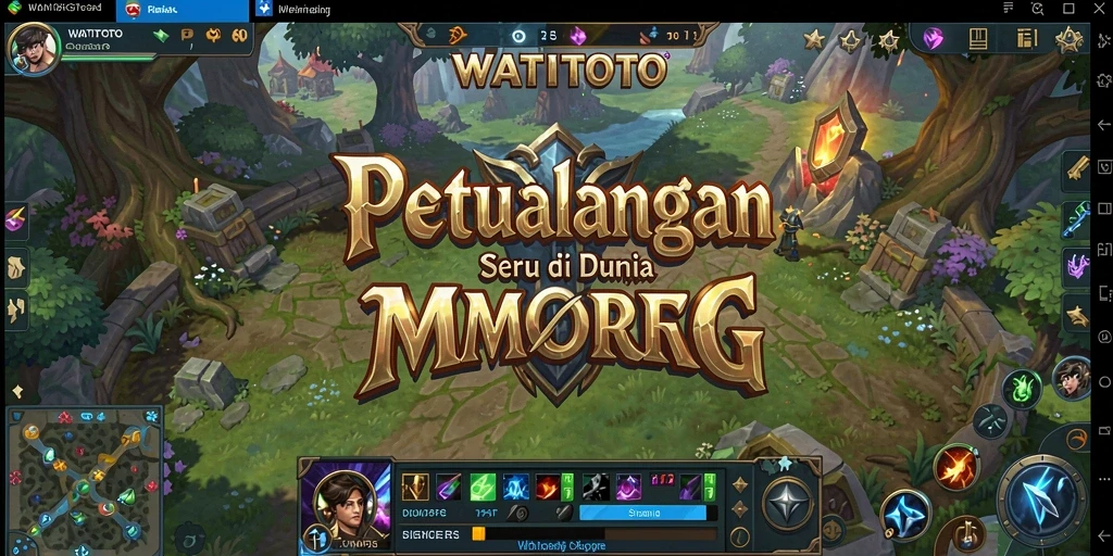 Screenshot gameplay WATITOTO menampilkan pertempuran epik di dunia MMORPG.