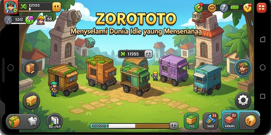Tampilan gameplay ZOROTOTO yang menarik dalam genre Idle.
